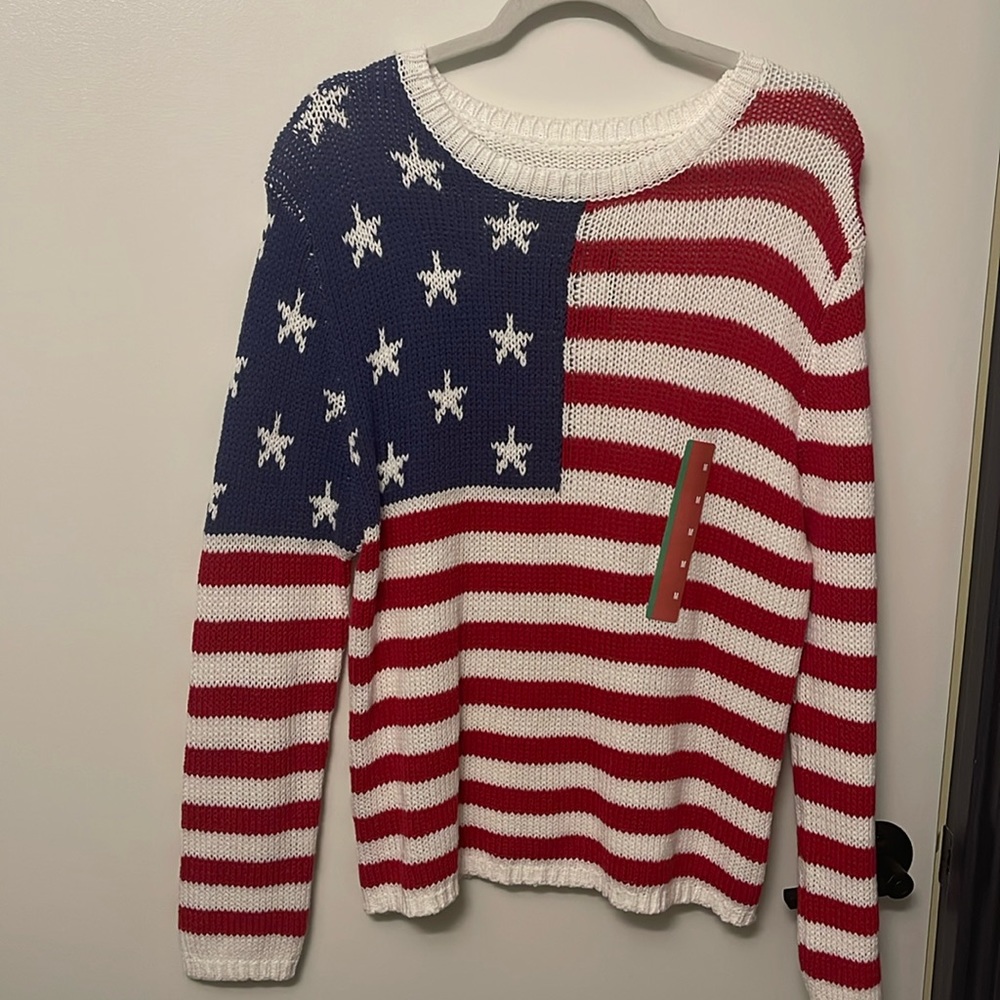 NWT American Flag Sweater